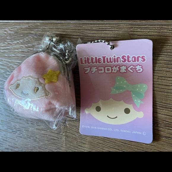LITTLE TWIN STARS-NWT Mini Plush Pink Coin Purse-Lala - Picture 8 of 8